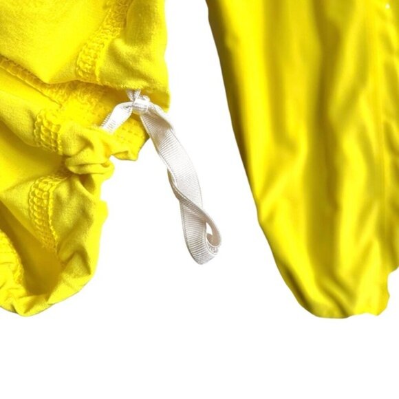 Lululemon Step Lively Crop Pant Size 8 Yellow White - Picture 11 of 12